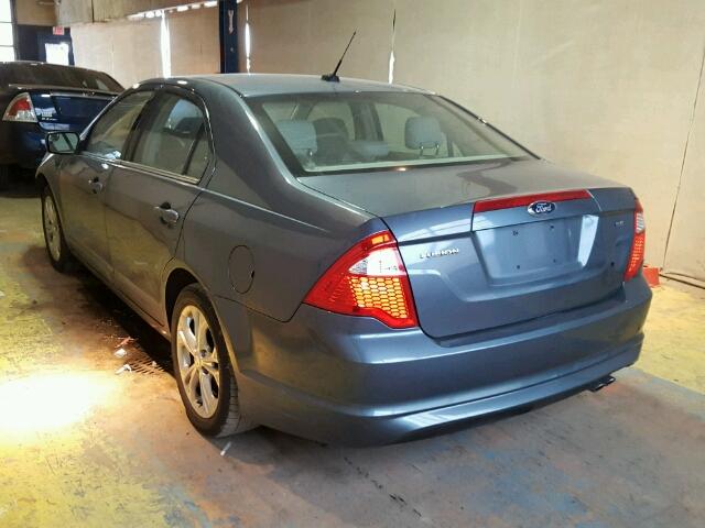 3FAHP0HA1CR292375 - 2012 FORD FUSION BLUE photo 3