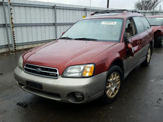 4S3BH806627605574 - 2002 SUBARU LEGACY OUT RED photo 2