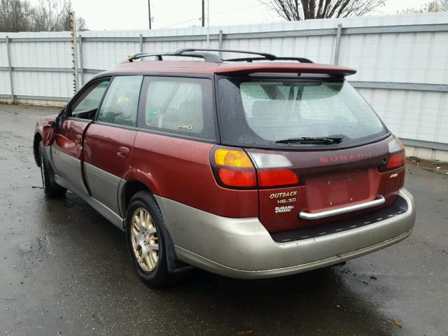 4S3BH806627605574 - 2002 SUBARU LEGACY OUT RED photo 3