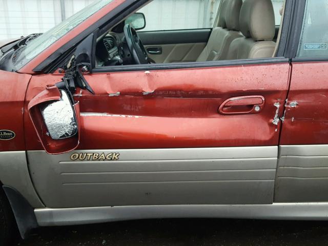 4S3BH806627605574 - 2002 SUBARU LEGACY OUT RED photo 9