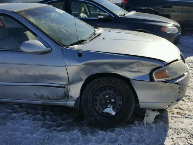 3N1CB51D44L837173 - 2004 NISSAN SENTRA 1.8 SILVER photo 9