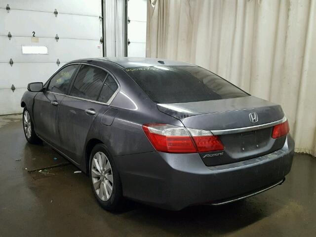 1HGCR2F80EA069902 - 2014 HONDA ACCORD EXL GRAY photo 3