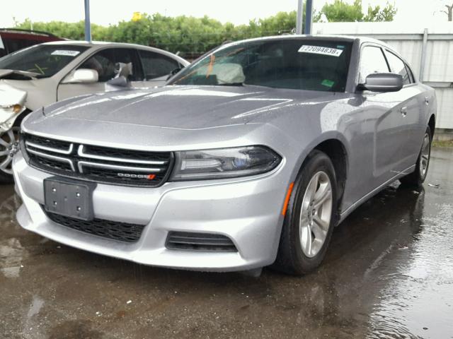 2C3CDXBG8FH776745 - 2015 DODGE CHARGER SE GRAY photo 2