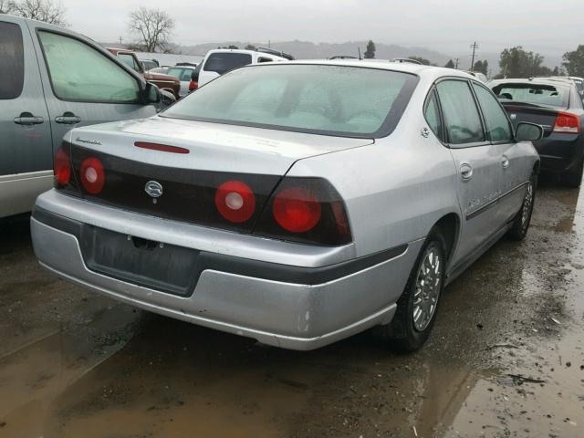 2G1WF52E049345578 - 2004 CHEVROLET IMPALA GRAY photo 4