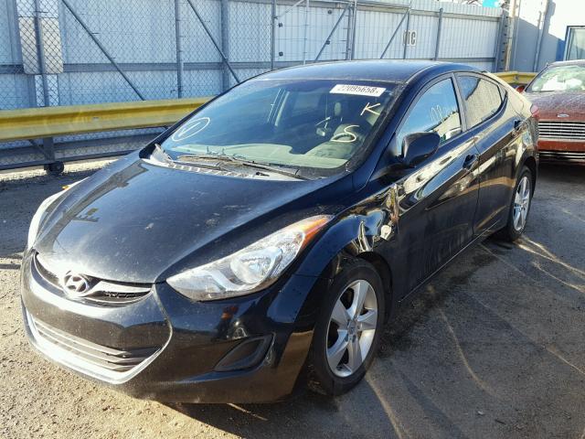 KMHDH4AE5BU172012 - 2011 HYUNDAI ELANTRA GL BLACK photo 2