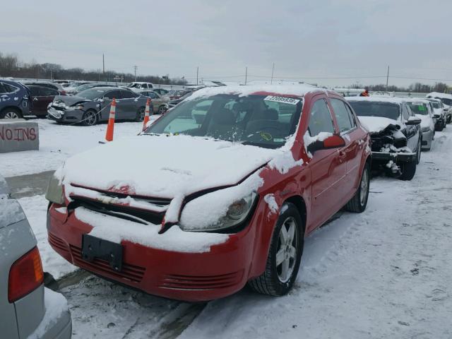 1G1AT58H597256294 - 2009 CHEVROLET COBALT LT RED photo 2