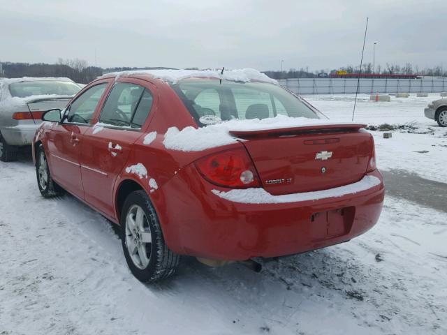 1G1AT58H597256294 - 2009 CHEVROLET COBALT LT RED photo 3