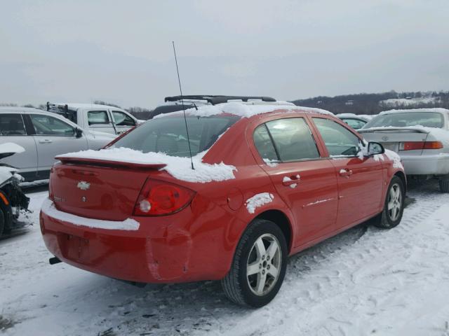 1G1AT58H597256294 - 2009 CHEVROLET COBALT LT RED photo 4