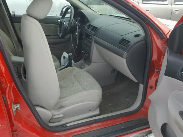 1G1AT58H597256294 - 2009 CHEVROLET COBALT LT RED photo 5