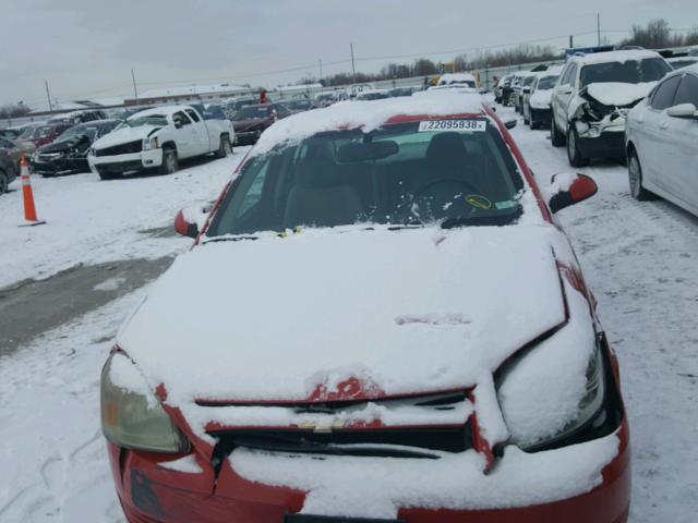 1G1AT58H597256294 - 2009 CHEVROLET COBALT LT RED photo 7