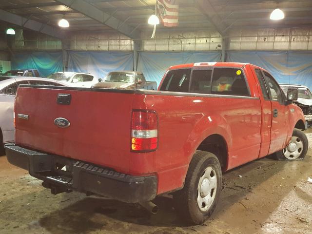 1FTRF12W88KC02646 - 2008 FORD F150 RED photo 4