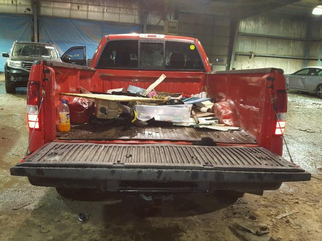 1FTRF12W88KC02646 - 2008 FORD F150 RED photo 6