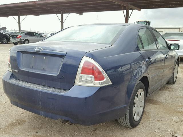 3FAHP06Z37R114935 - 2007 FORD FUSION S BLUE photo 4