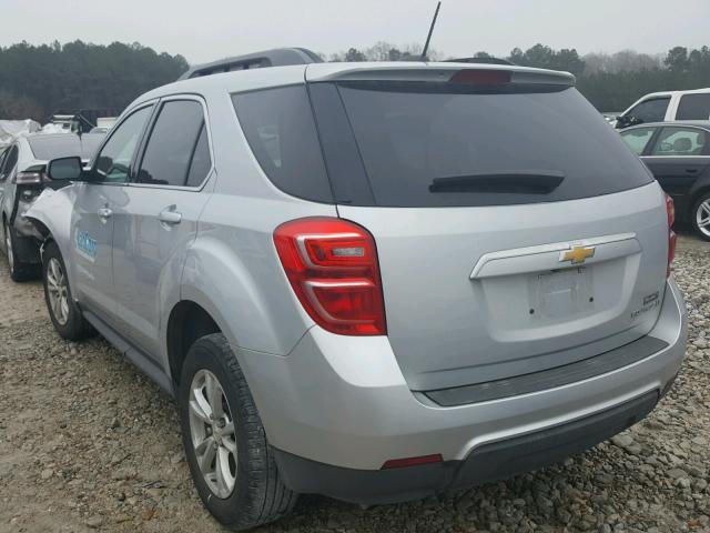 2GNALCEK1G6315566 - 2016 CHEVROLET EQUINOX LT SILVER photo 3