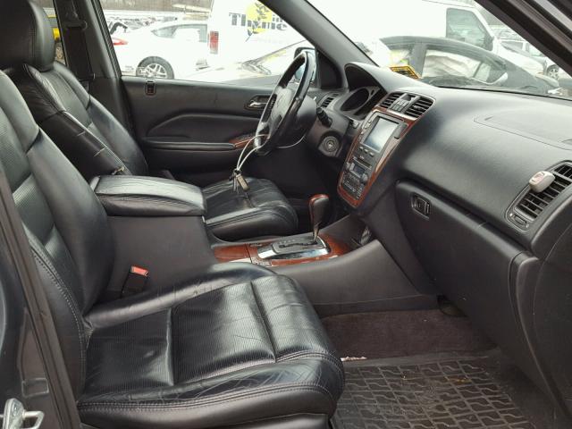 2HNYD18245H507452 - 2005 ACURA MDX GRAY photo 5