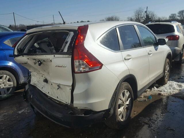 5J6RM4H51EL113779 - 2014 HONDA CR-V EX WHITE photo 4