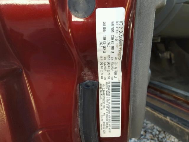 1J8HH48K07C622365 - 2007 JEEP COMMANDER ბურგუნდია ფოტო 10