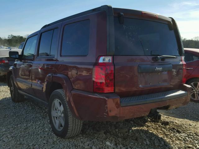 1J8HH48K07C622365 - 2007 JEEP COMMANDER ბურგუნდია ფოტო 3