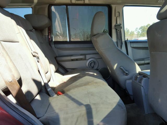 1J8HH48K07C622365 - 2007 JEEP COMMANDER ბურგუნდია ფოტო 6
