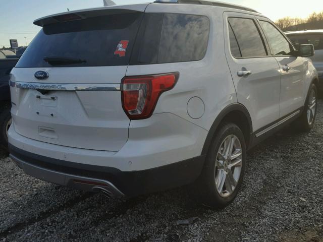 1FM5K7F80HGA25937 - 2017 FORD EXPLORER L WHITE photo 4