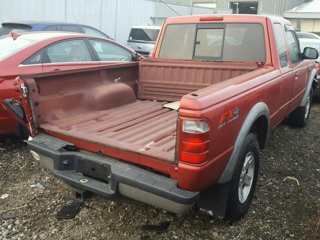 1FTZR45EX4TA00018 - 2004 FORD RANGER SUP RED photo 4