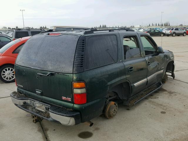 1GKEK13T54R174664 - 2004 GMC YUKON GREEN photo 4