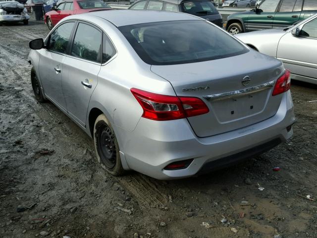 3N1AB7AP3GY319477 - 2016 NISSAN SENTRA S SILVER photo 3