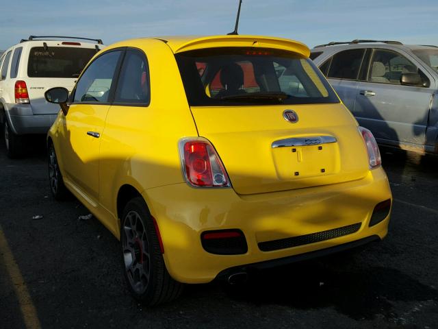 3C3CFFBR3DT529062 - 2013 FIAT 500 SPORT YELLOW photo 3