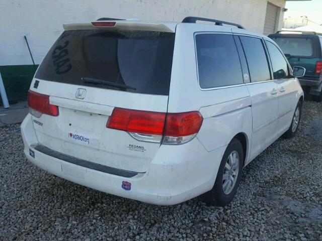 5FNRL38638B100597 - 2008 HONDA ODYSSEY EX WHITE photo 4