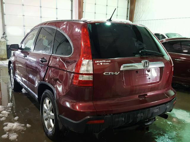 JHLRE48597C080572 - 2007 HONDA CR-V EX MAROON photo 3