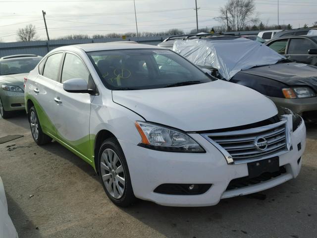 3N1AB7AP8FY316993 - 2015 NISSAN SENTRA S WHITE photo 1