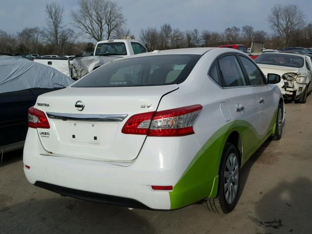 3N1AB7AP8FY316993 - 2015 NISSAN SENTRA S WHITE photo 4