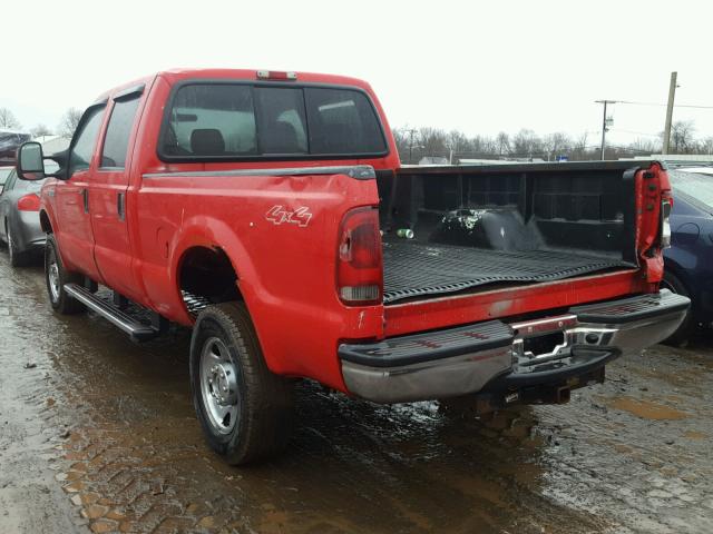 1FTSW21555EA23720 - 2005 FORD F250 SUPER RED photo 3