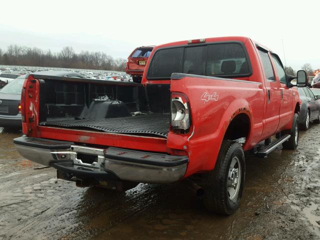 1FTSW21555EA23720 - 2005 FORD F250 SUPER RED photo 4