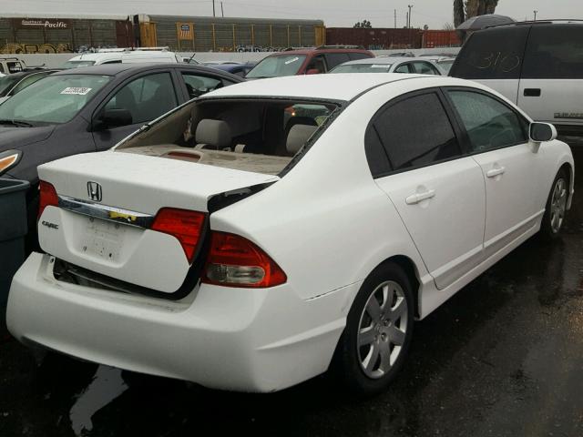 2HGFA16579H316375 - 2009 HONDA CIVIC LX WHITE photo 4