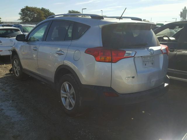 2T3WFREV5EW097474 - 2014 TOYOTA RAV4 XLE SILVER photo 3