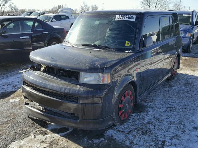 JTLKT324864090988 - 2006 TOYOTA SCION XB BLACK photo 2