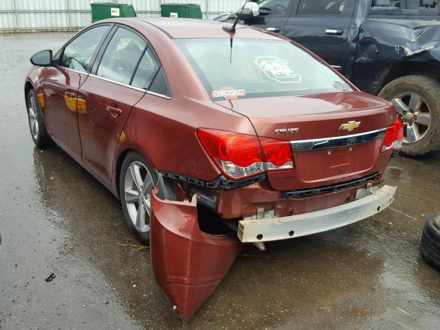 1G1PE5SB8D7138631 - 2013 CHEVROLET CRUZE LT RED photo 3