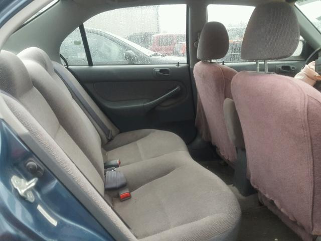 2HGEJ6675WH591426 - 1998 HONDA CIVIC LX BLUE photo 6