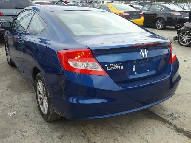 2HGFG3B89CH520600 - 2012 HONDA CIVIC EX 蓝色 照片 3