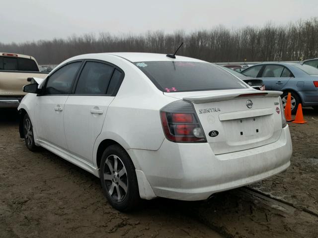 3N1AB6APXCL663812 - 2012 NISSAN SENTRA 2.0 WHITE photo 3