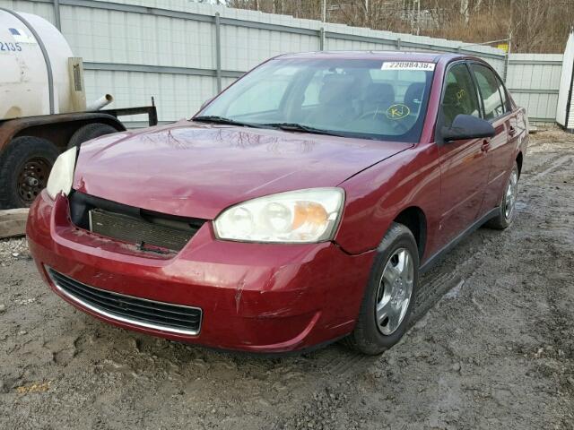 1G1ZS58F47F122240 - 2007 CHEVROLET MALIBU LS MAROON photo 2