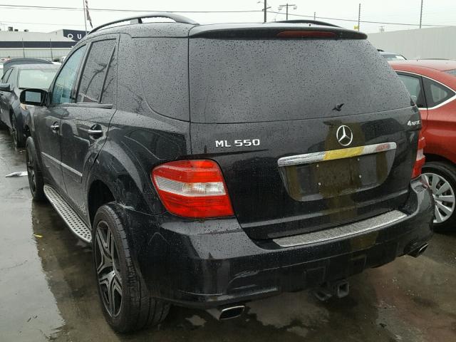 4JGBB72E78A380797 - 2008 MERCEDES-BENZ ML 550 BLACK photo 3