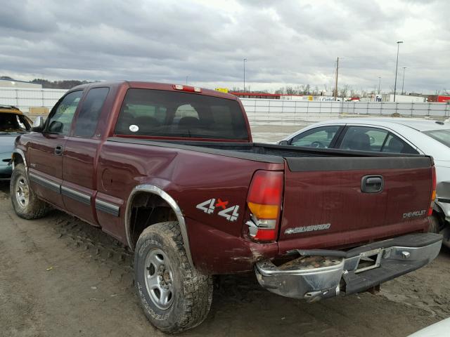 2GCEK19V6Y1172487 - 2000 CHEVROLET SILVERADO MAROON photo 3