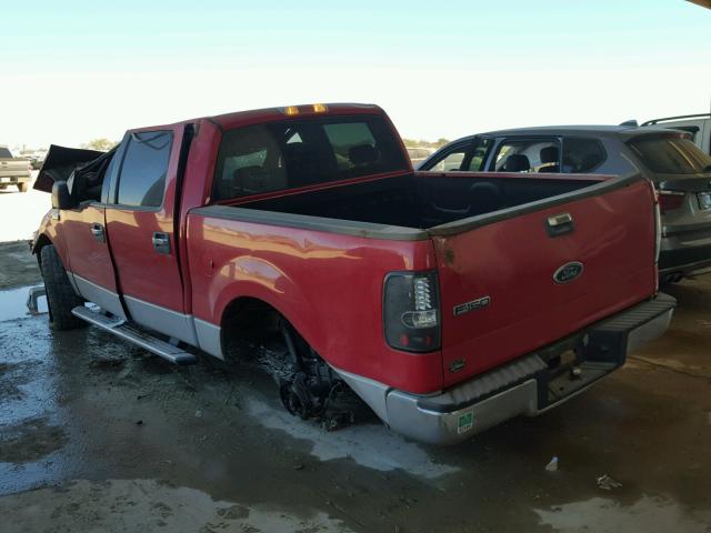 1FTRW12W85KF15773 - 2005 FORD F150 SUPER RED photo 3