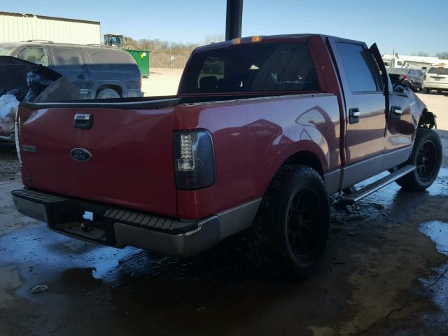 1FTRW12W85KF15773 - 2005 FORD F150 SUPER RED photo 4