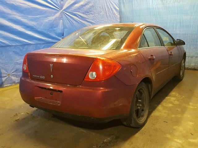 1G2ZG57B584103897 - 2008 PONTIAC G6 BASE RED photo 4