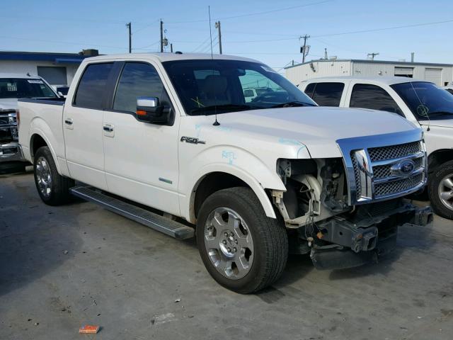 1FTFW1CT6CKD77476 - 2012 FORD F150 SUPER WHITE photo 1
