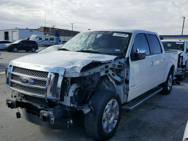 1FTFW1CT6CKD77476 - 2012 FORD F150 SUPER WHITE photo 2