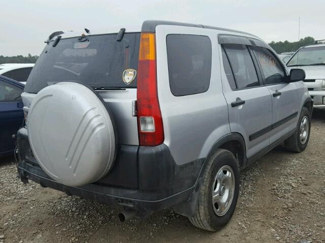 JHLRD68444C019504 - 2004 HONDA CR-V LX SILVER photo 4